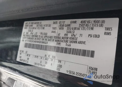 2017 Ford Transit-250 from USA, damaged, VIN 1FTYR3XV6HKB38623